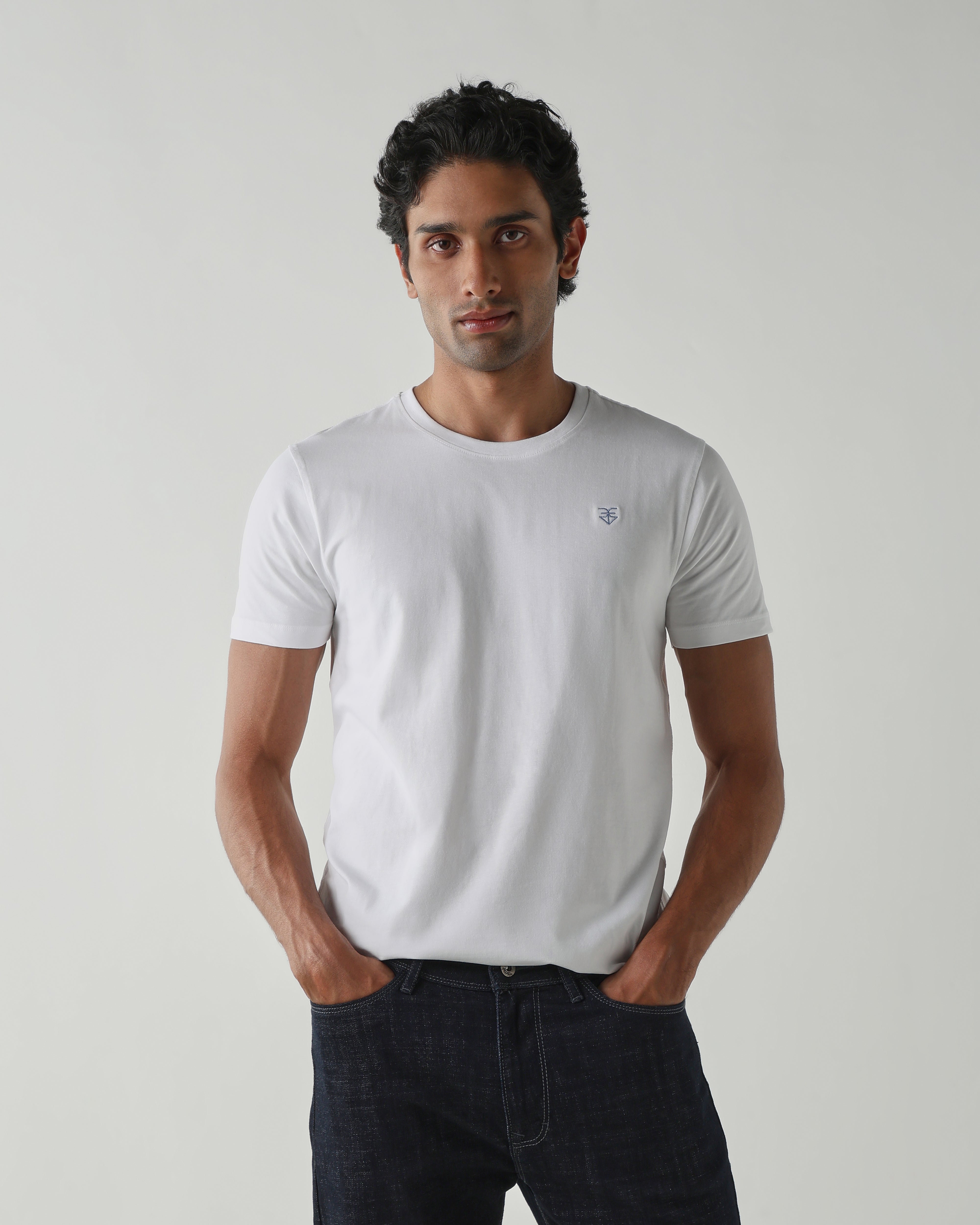 Topwear Single Jersey T-Shirts – White