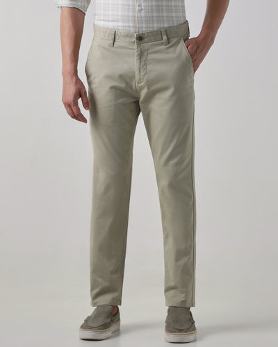 Mint Cotton Stretch Regular Fit Trouser