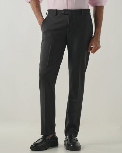 Black Tailor Fit Fashion Formal Trousers