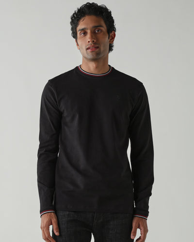 Topwear Premium Pique Knit Fabric T-Shirts – Black
