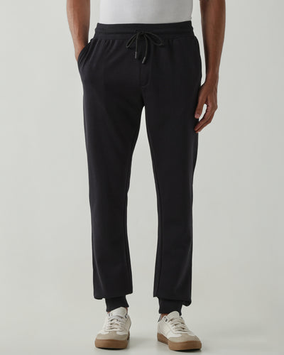 Rib at Waist and bottom Flat Front Joggers – Anthracite