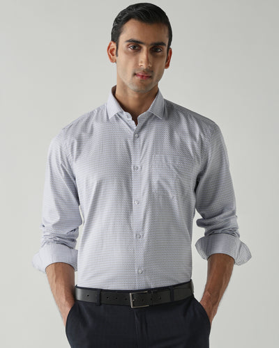 Grey/Sky Blue shirts crafted in 100% cotton