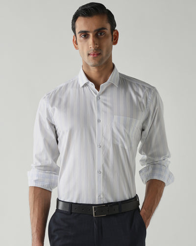White/Sky Blue shirts crafted in 100% cotton