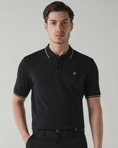 Men Regular Fit T-Shirt Jet Black