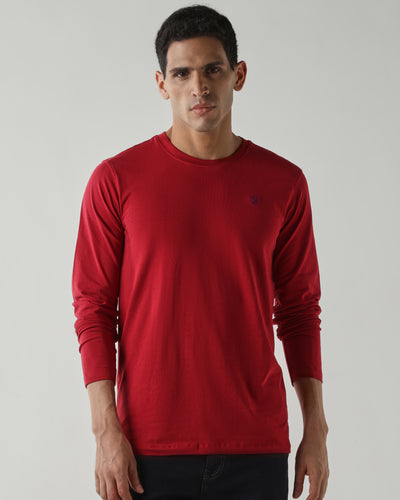 Topwear Jersey Knit Fabric T-Shirts – Maroon