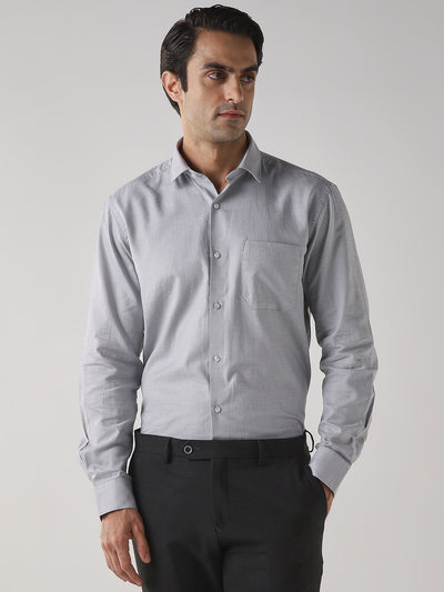 Men's COTTON Dobby Dobby Regular Fit Full Sleeve Formal Shirt - Green