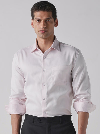 Pink 100% Cotton Regular Fit Shirt