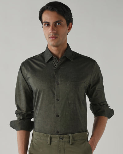 Men Regular Fit Shirt Gold