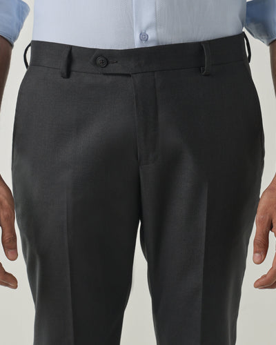Dk Grey Regular Fit Fashion Formal Trousers