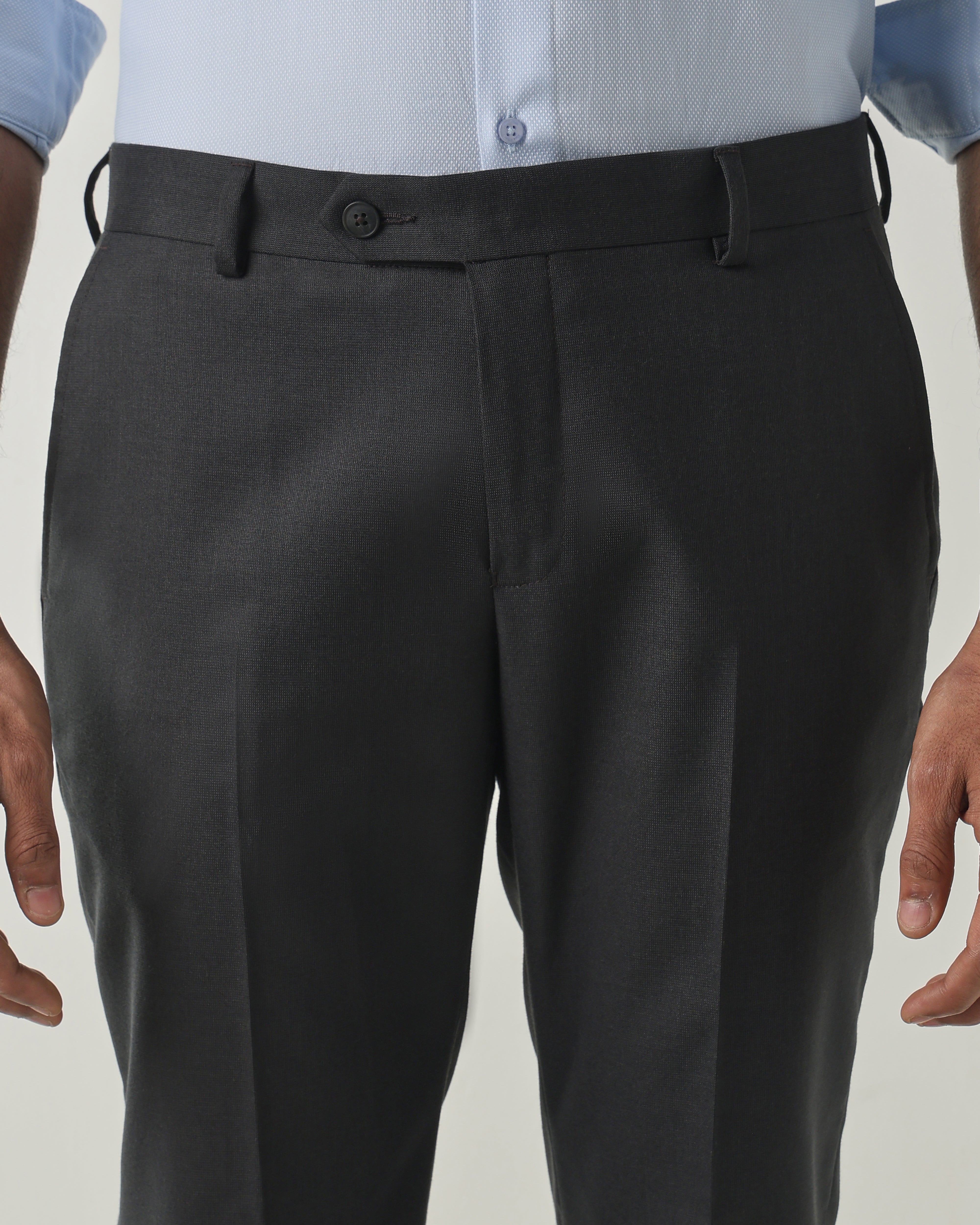 Dk Grey Regular Fit Fashion Formal Trousers