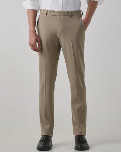 Beige Regular Fit Trouser