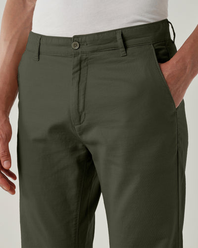 Men Regular Fit Trousers Olive