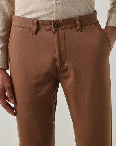 Men Regular Fit Trousers Rust