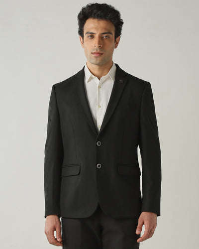 Blazer Black Tailor Fit Polyviscose