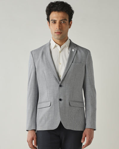 Blazer Blue Slim Fit Polyviscose