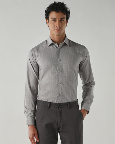 Men's Pure Cotton 60 poplin Slim Fit Full Sleeve Formal Shirt - Green