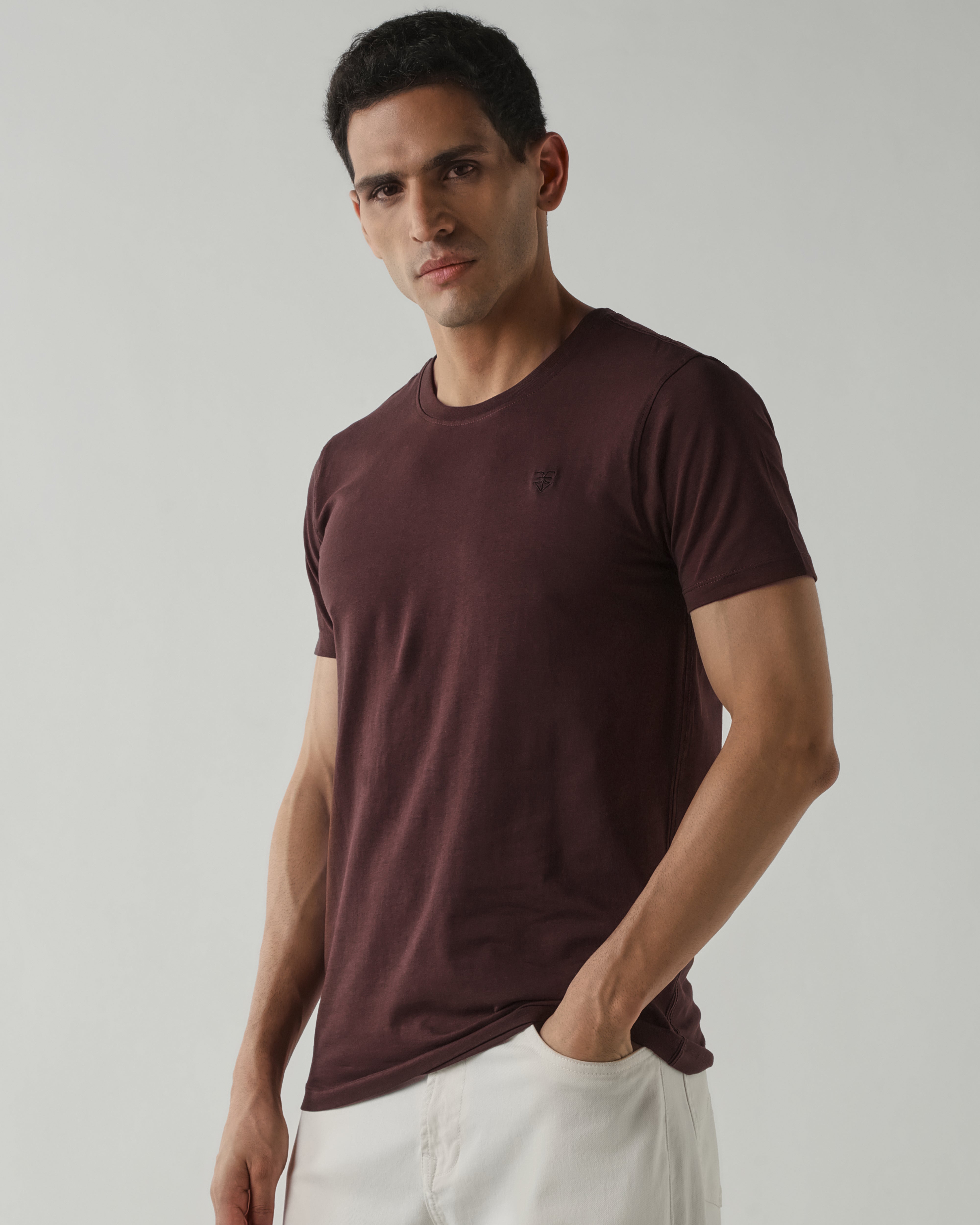 Topwear Single Jersey T-Shirts – Coffee