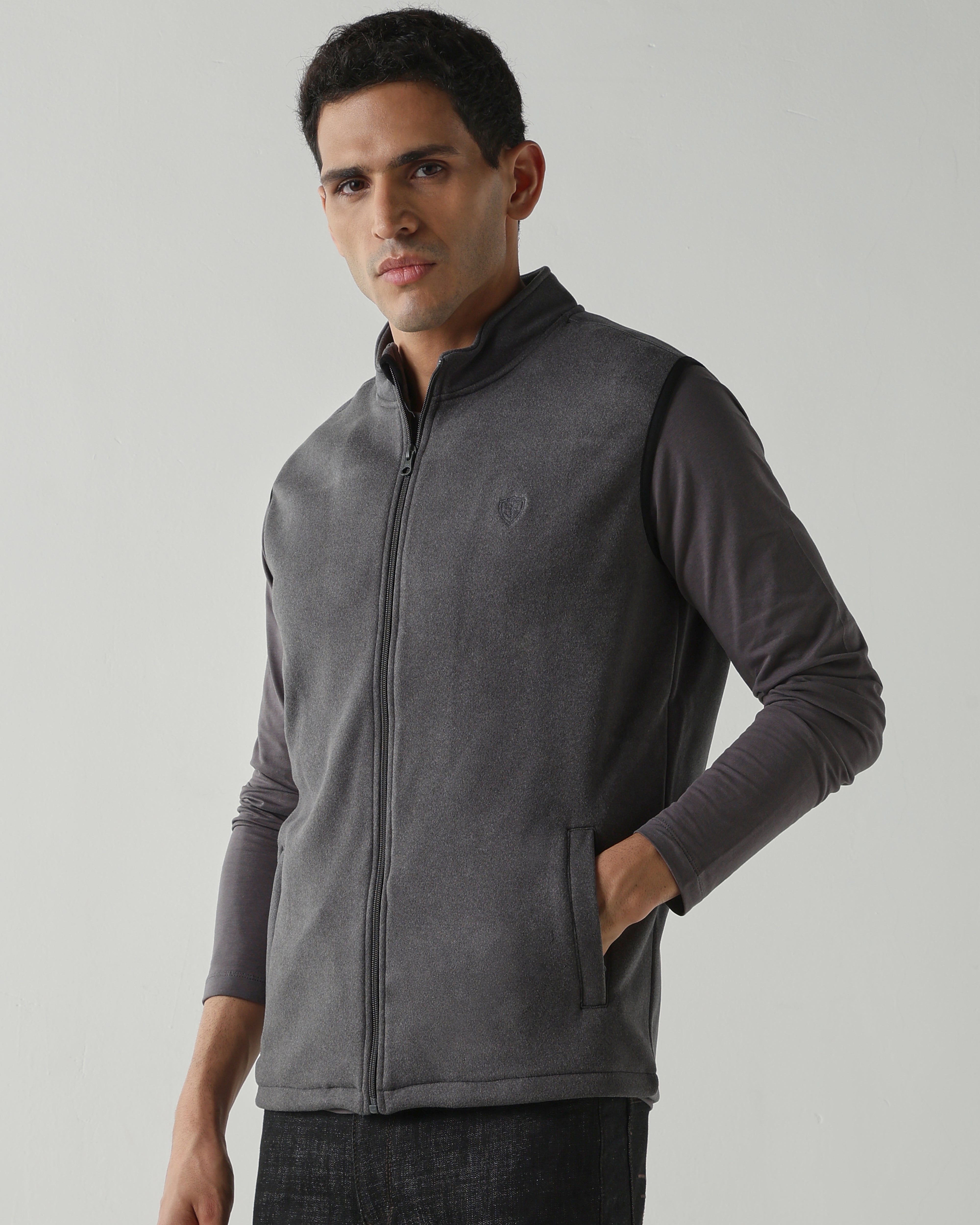 Round Neck Sleeveless Jackets – Anthra