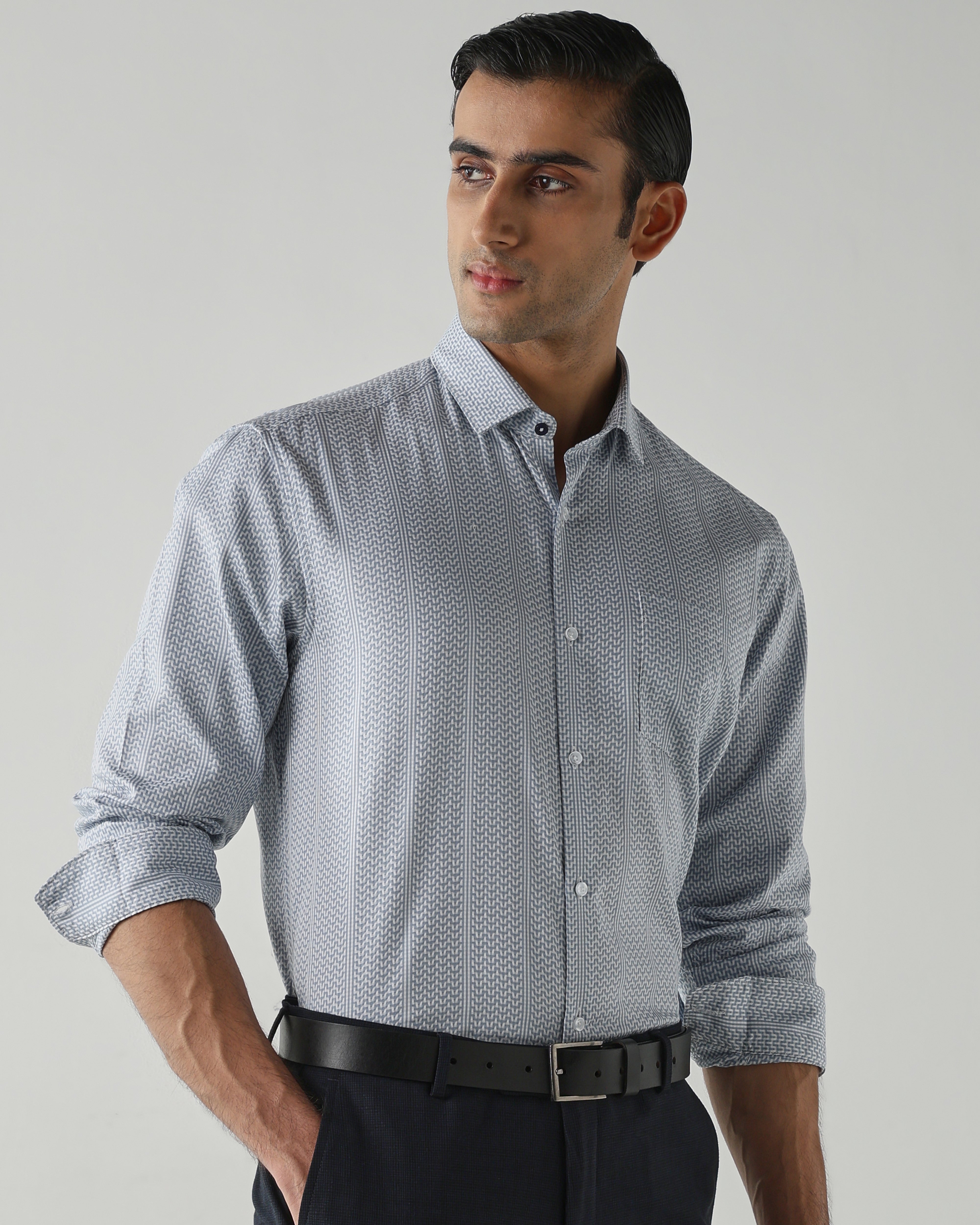 Sky Blue shirts crafted in 100% cotton
