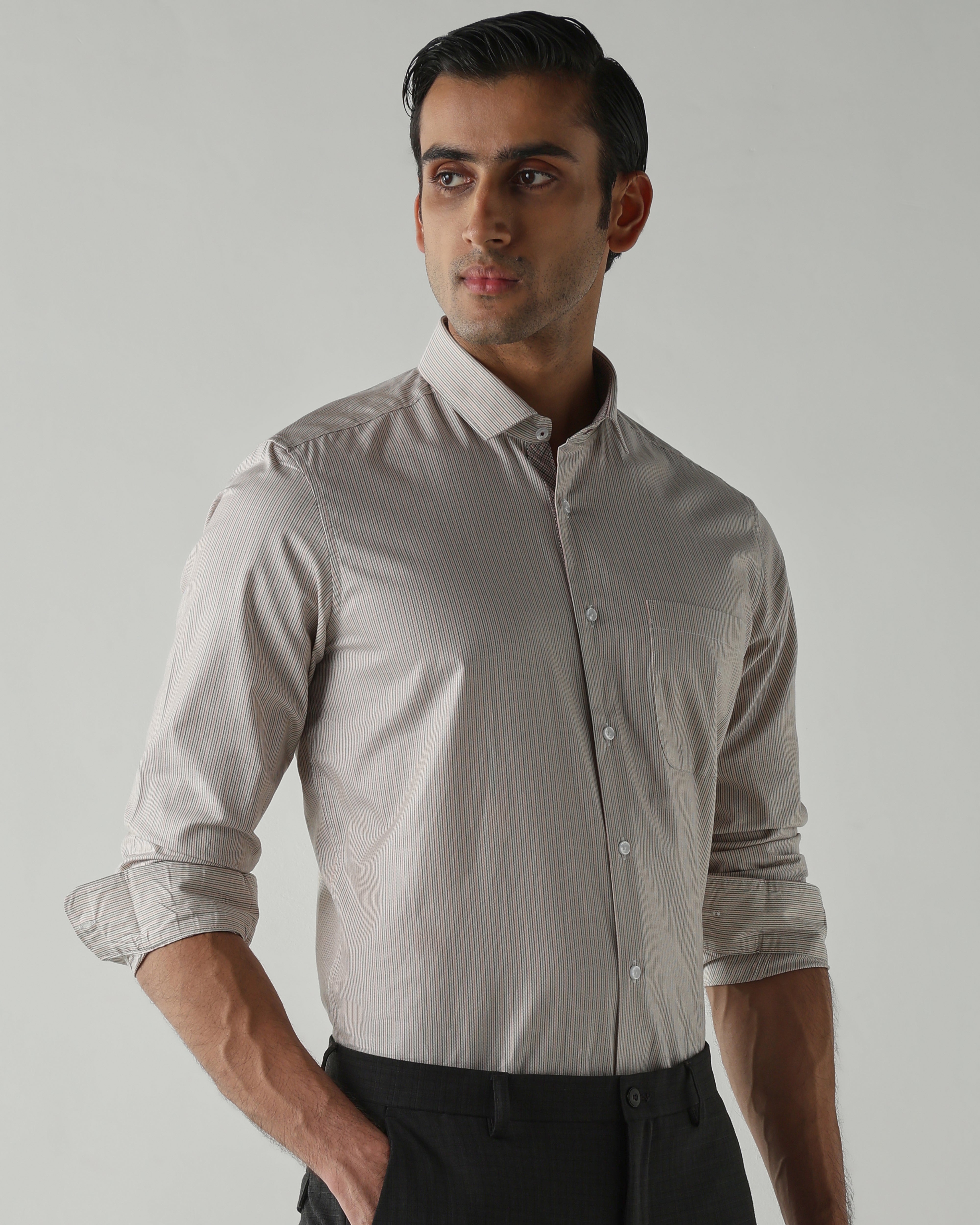Pink Pure Cotton Shirts for Men | Slim Fit Luxury Wear