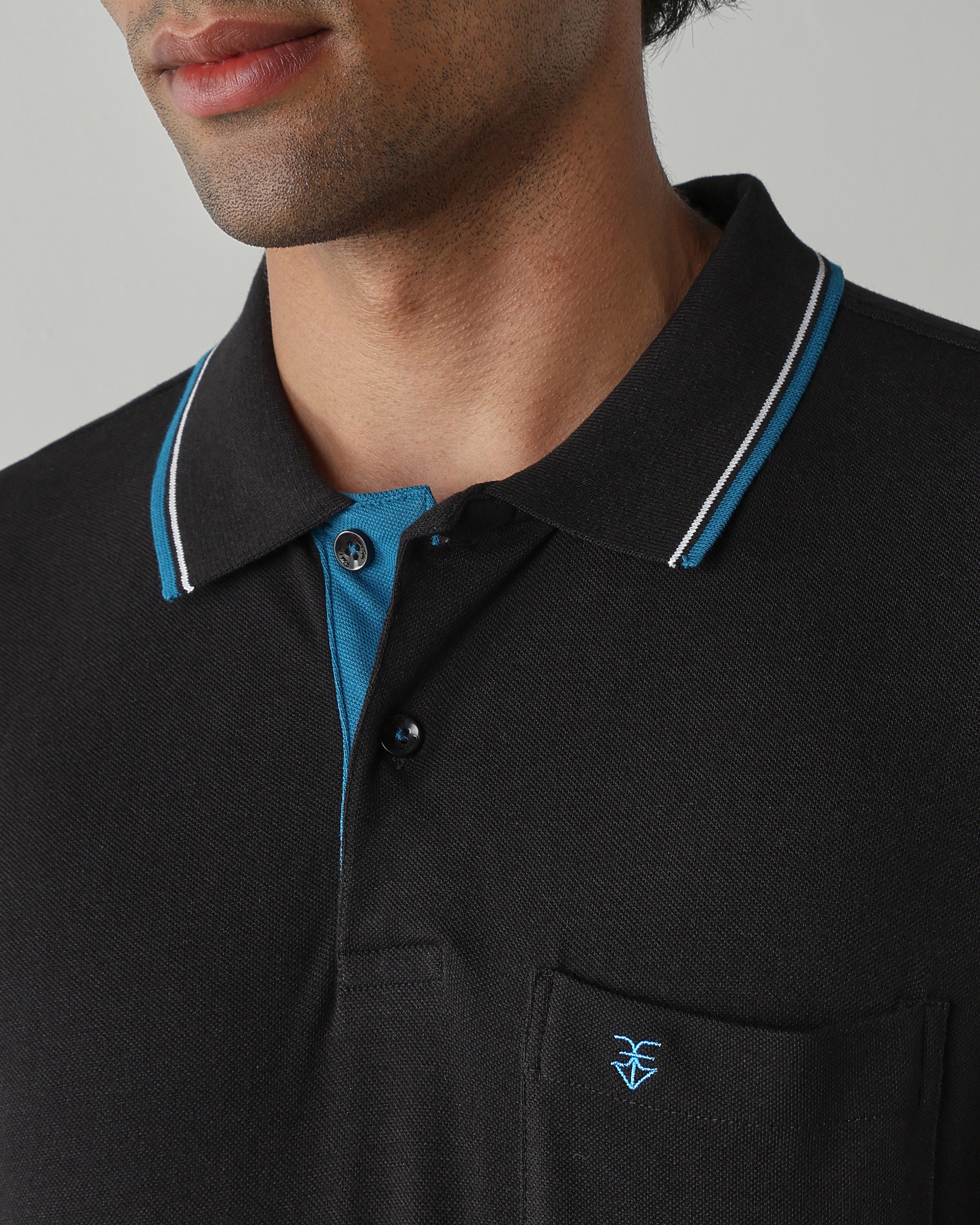 Topwear Premium Pique Knit Fabric T-Shirts – Black