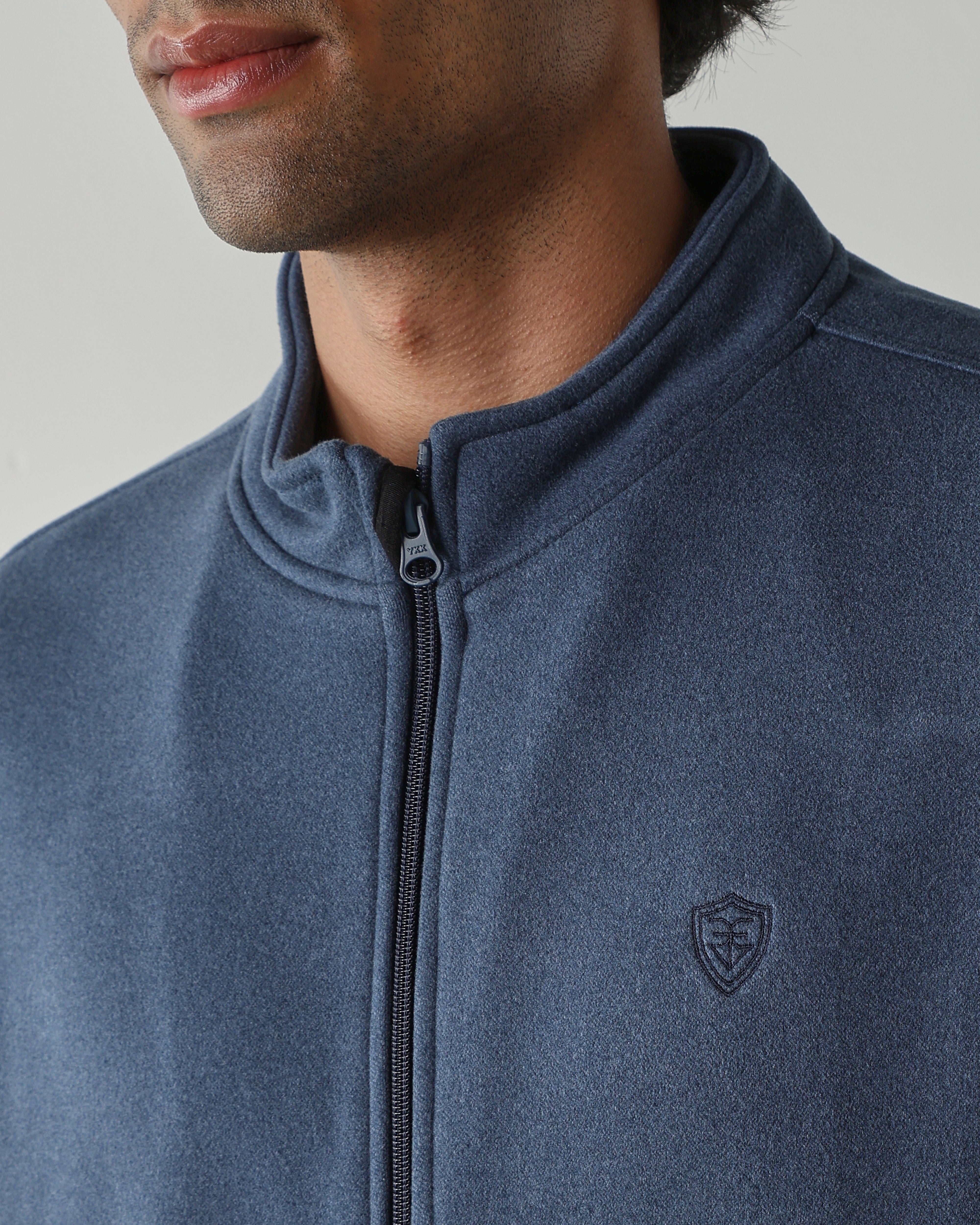 Round Neck Sleeveless Jackets – Denim