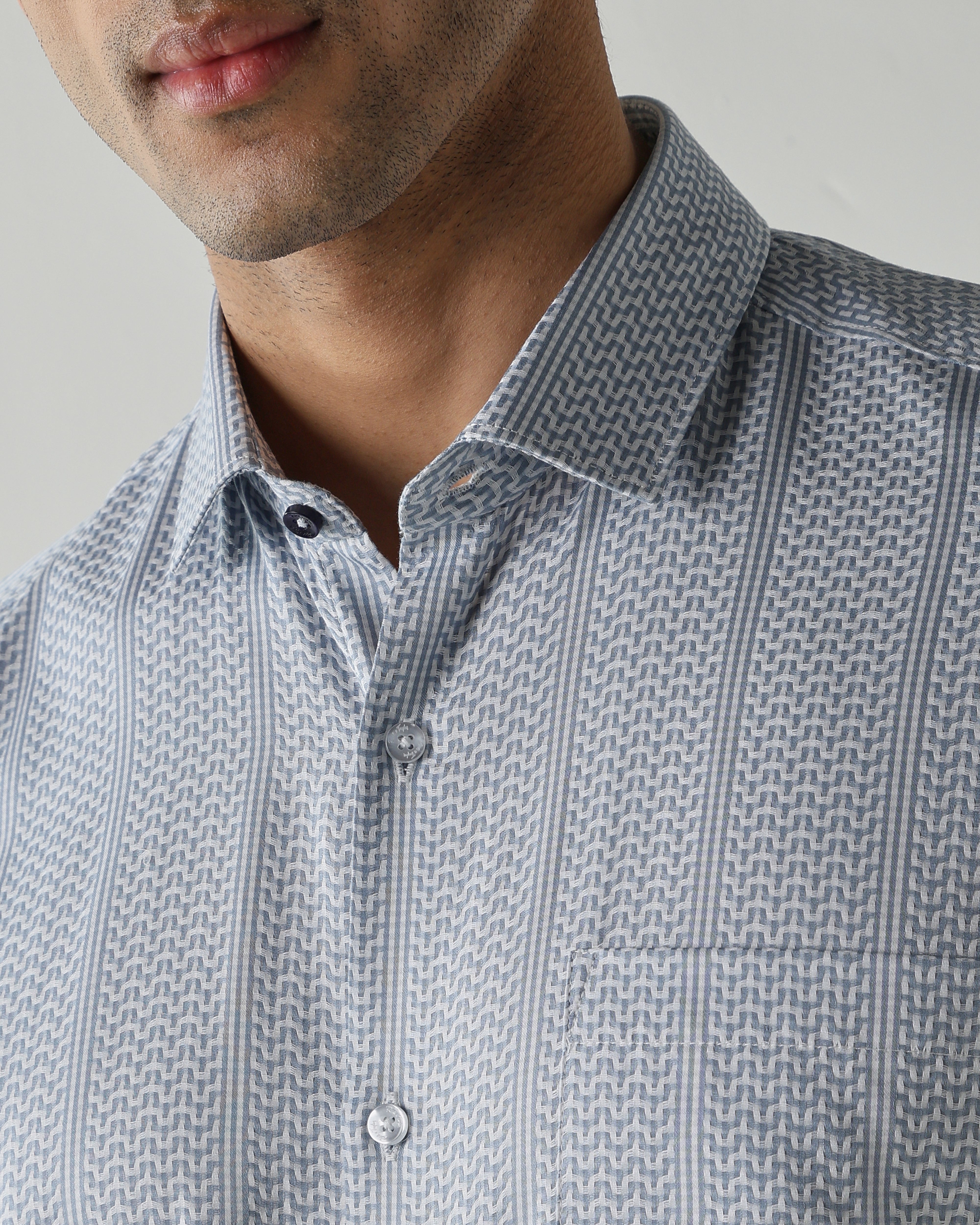Sky Blue shirts crafted in 100% cotton