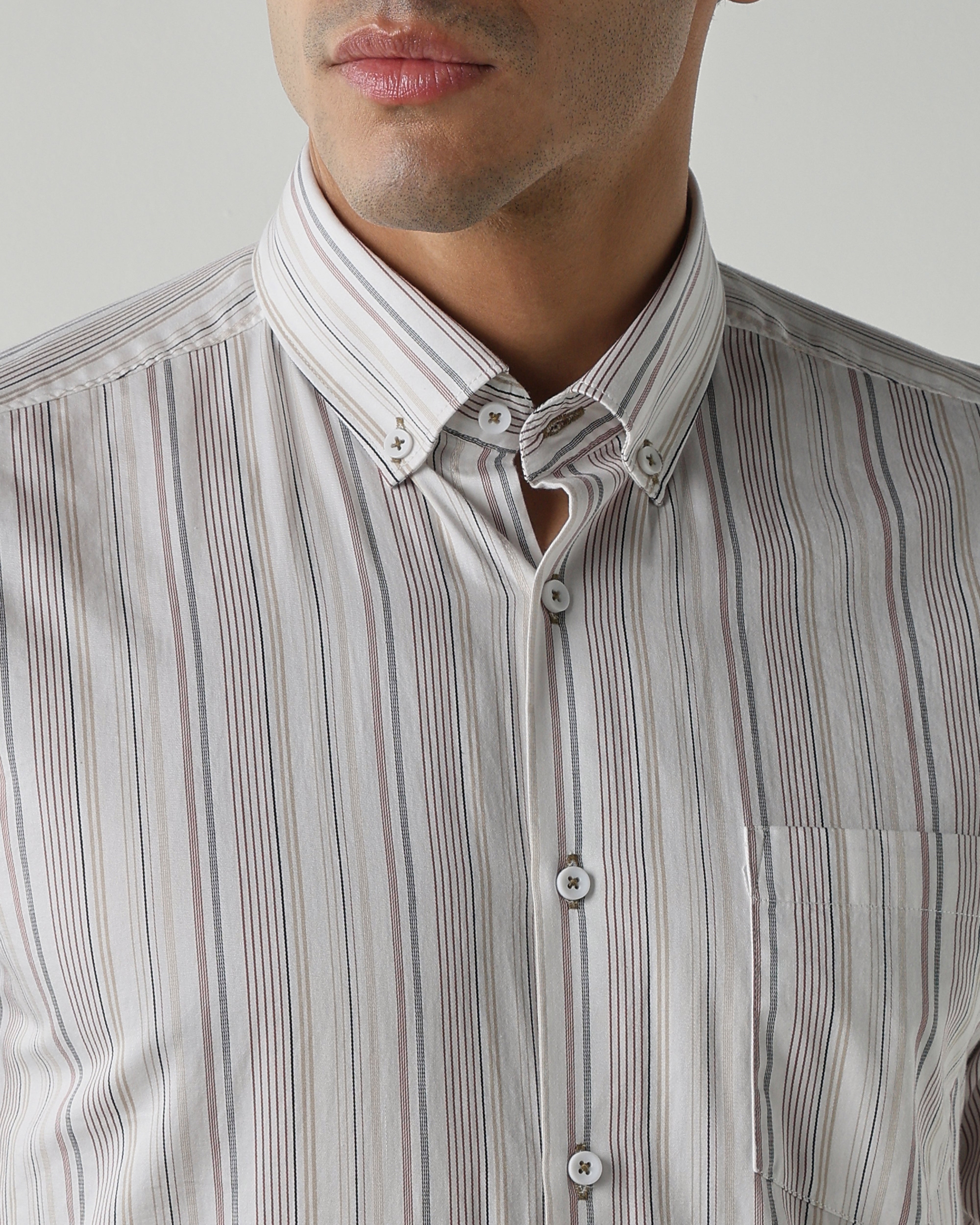 Black/Maroon Pure Cotton Shirts for Men | Slim Fit Luxury Wear