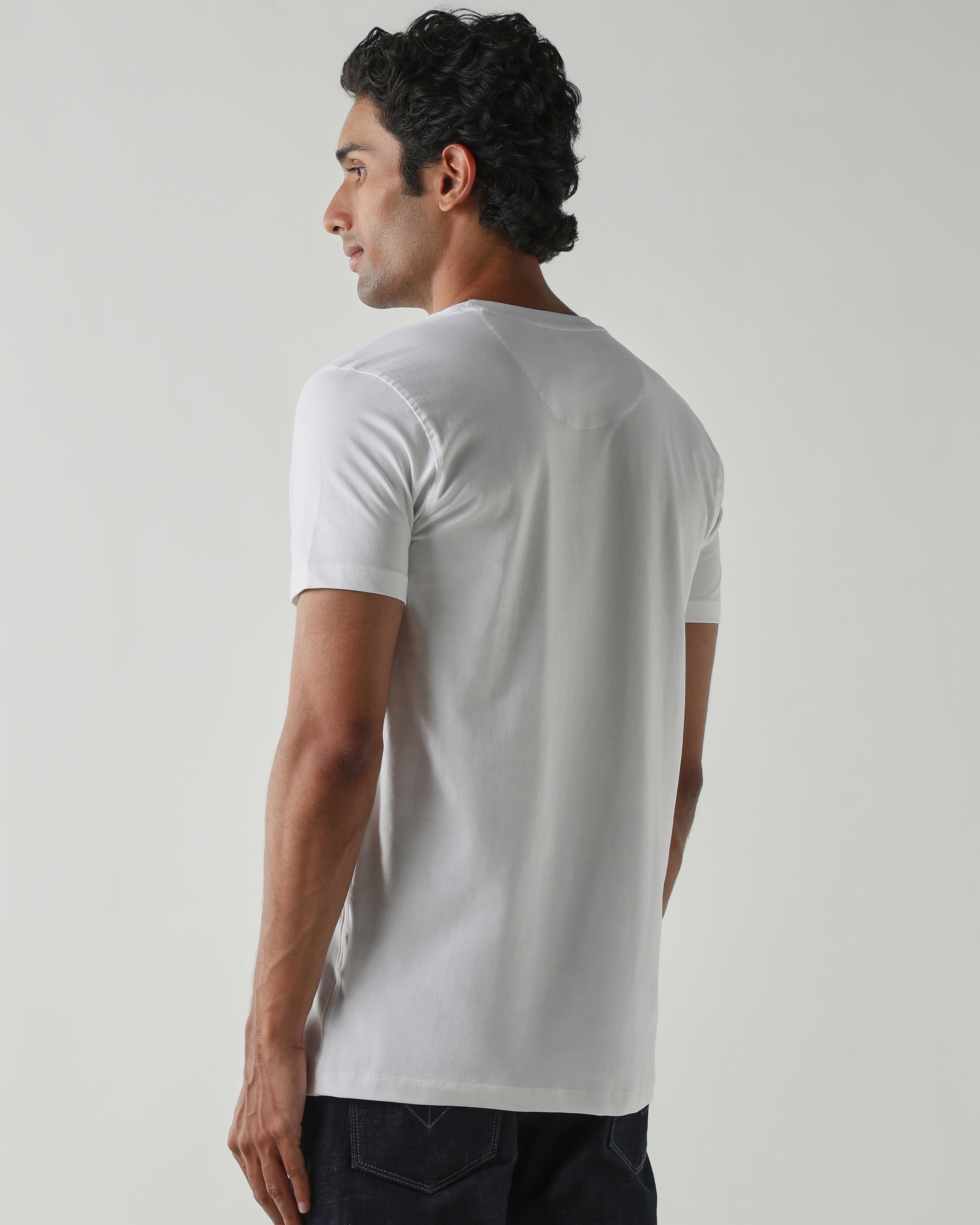 Topwear Single Jersey T-Shirts – White