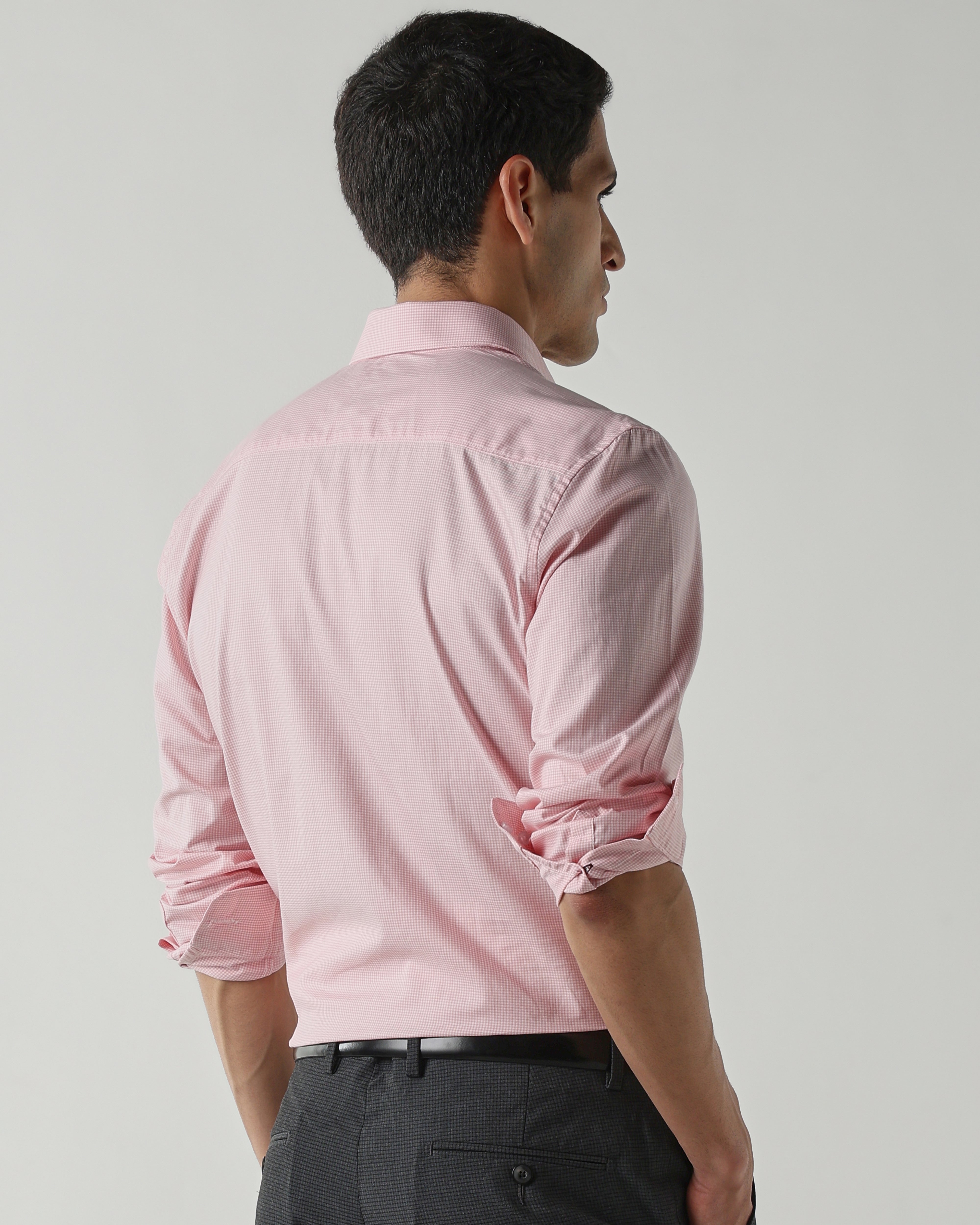 Pink Pure Cotton Shirts for Men | Slim Fit Luxury Wear