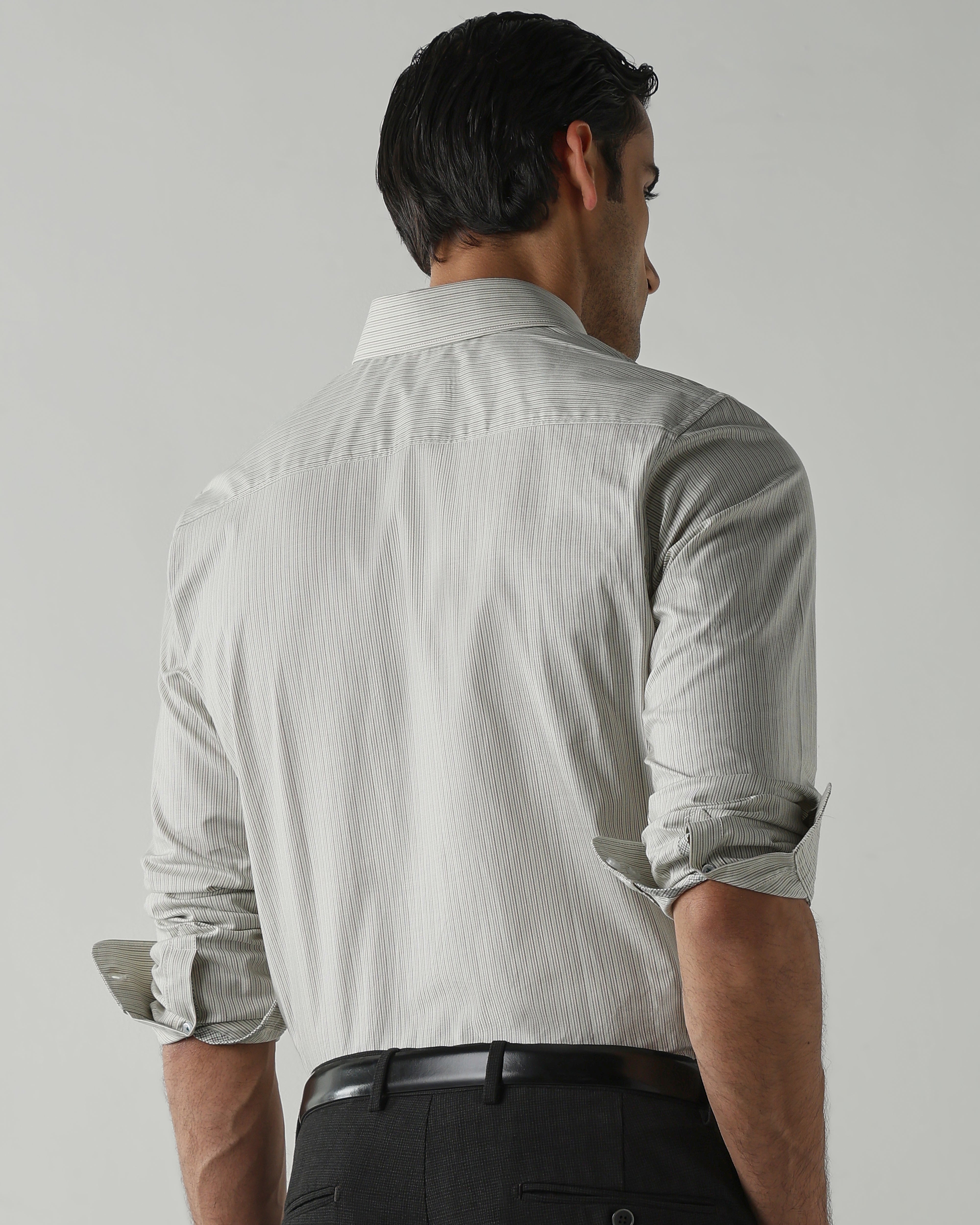 Green Pure Cotton Shirts for Men | Slim Fit Luxury Wear