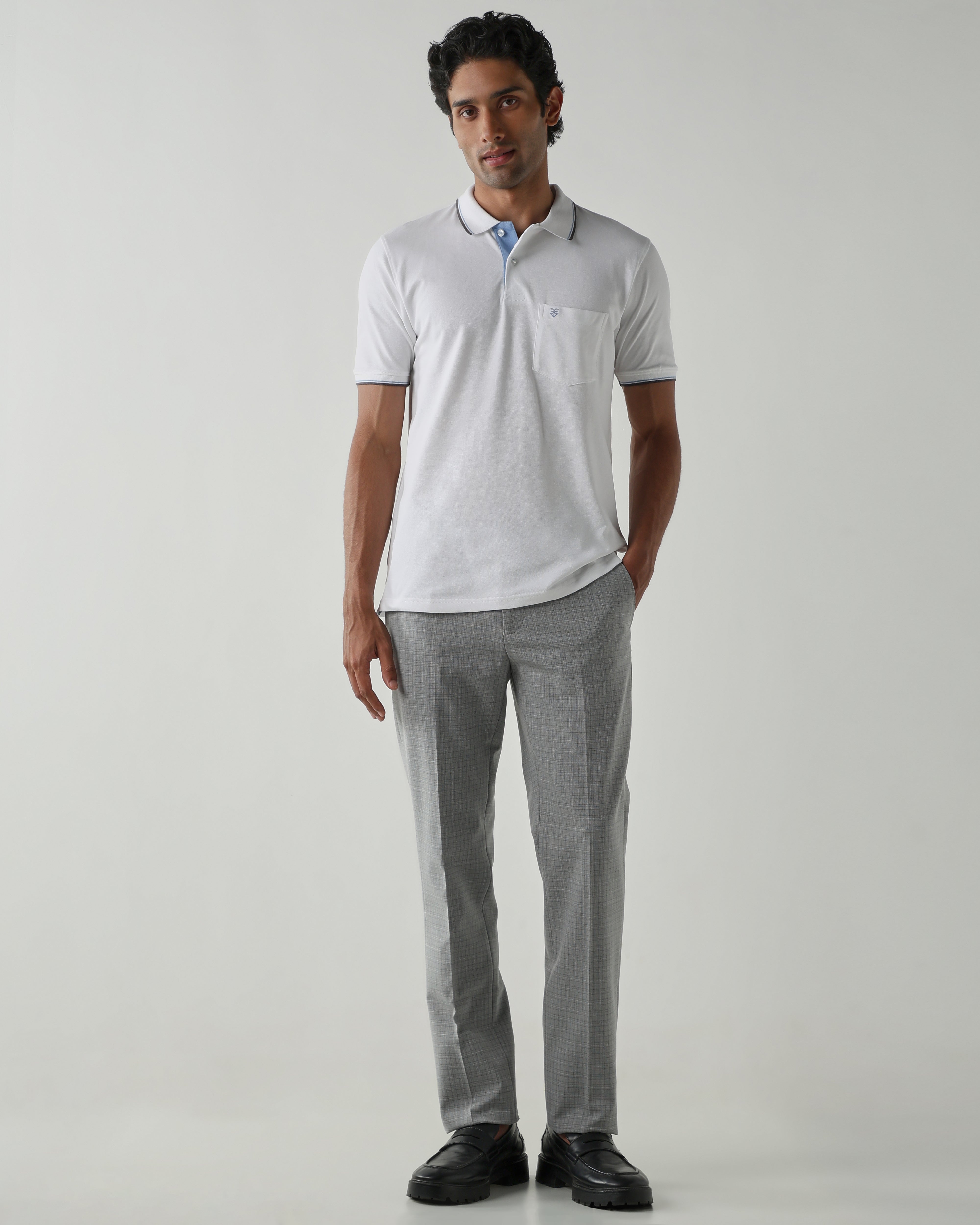 Topwear Premium Pique Knit Fabric T-Shirts – White