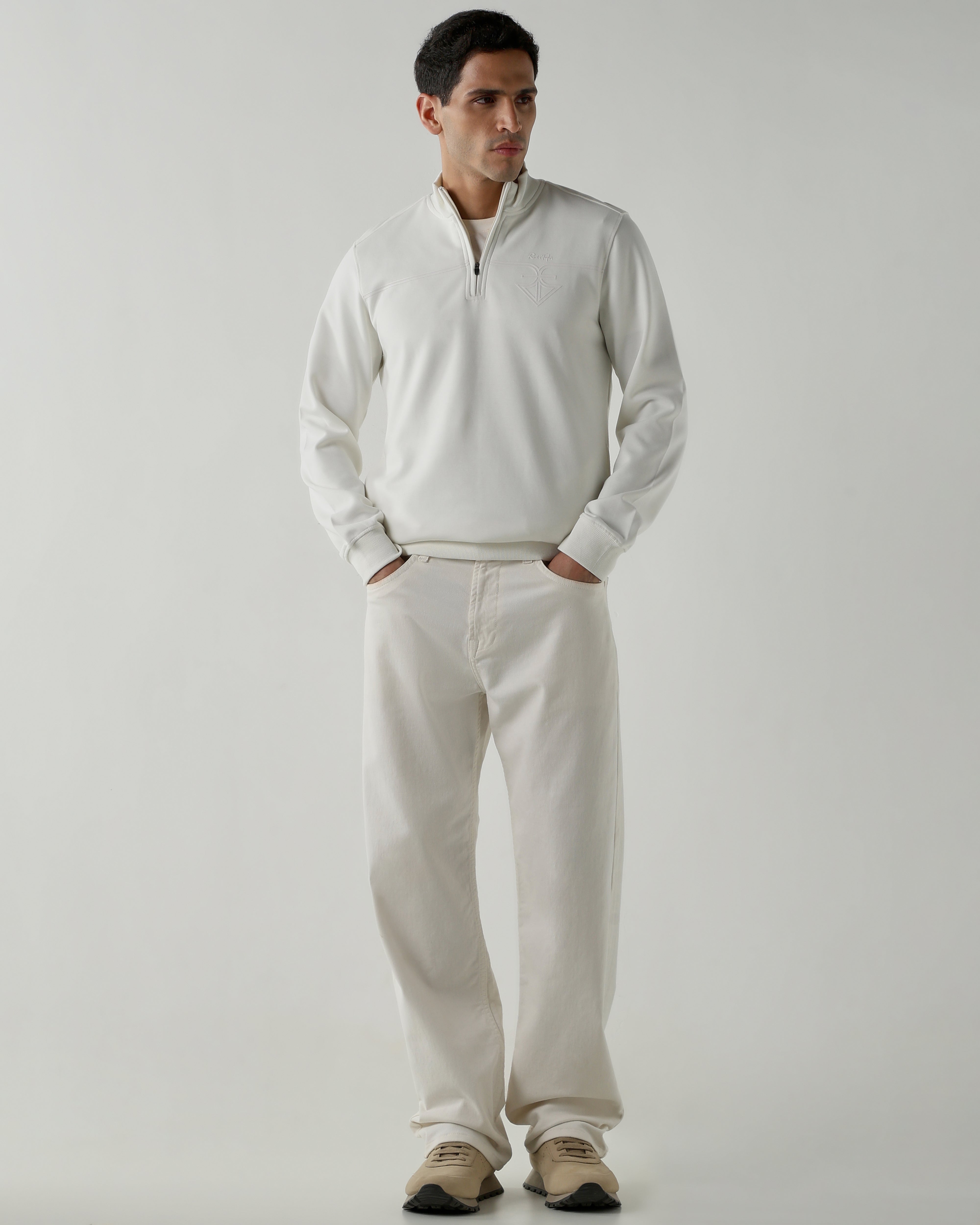 Round Neck Full sleeve Sweatshirts – Ivory