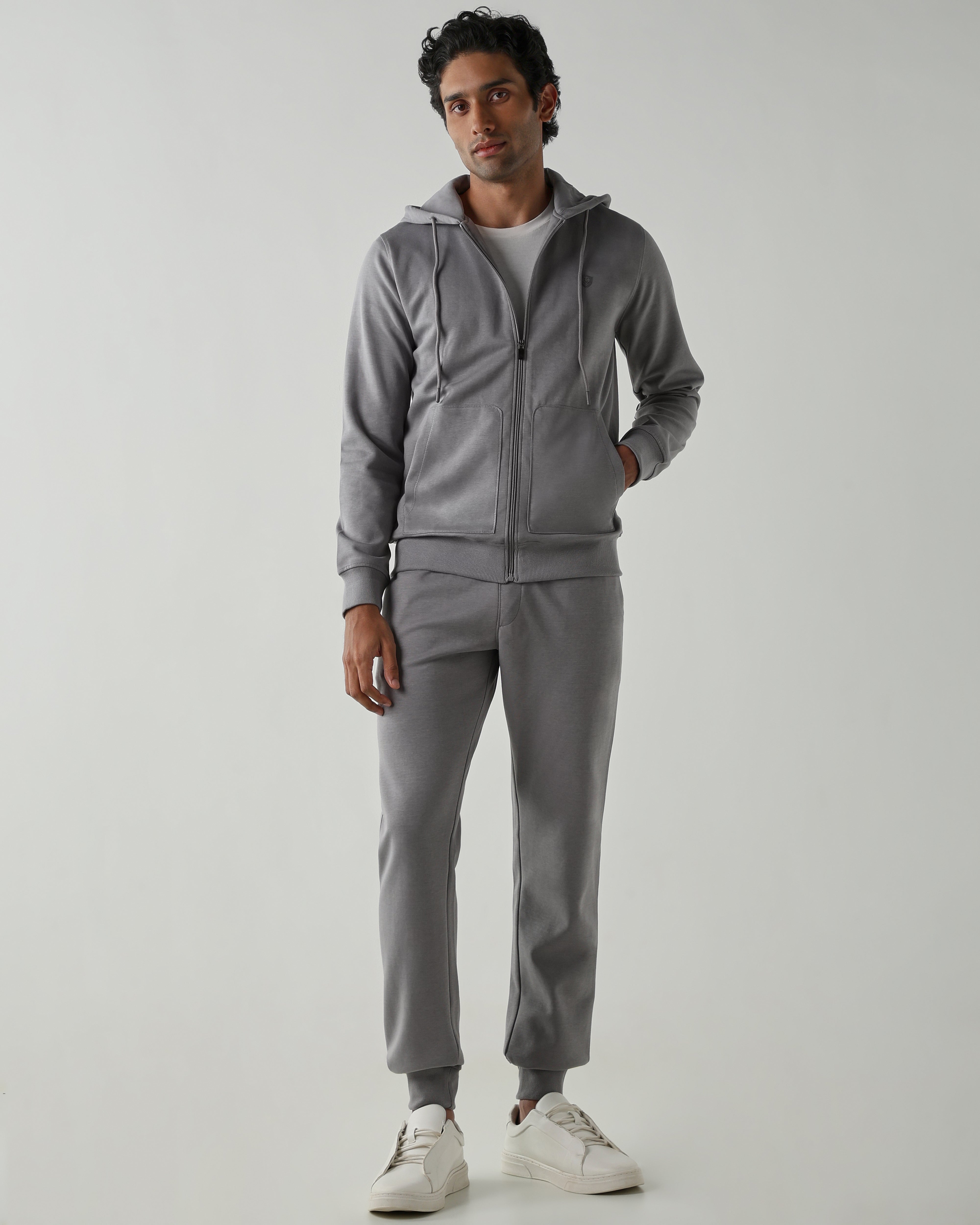 Rib at Waist and bottom Flat Front Joggers – Night Owl
