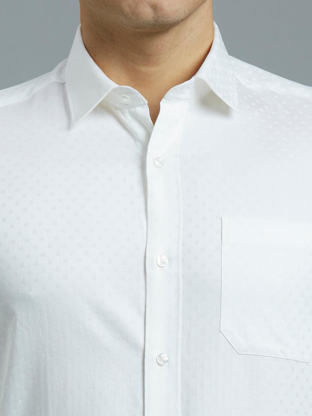 Elegant White Solid 100% Cotton Regular Fit Formal Full Sleeve Shirt