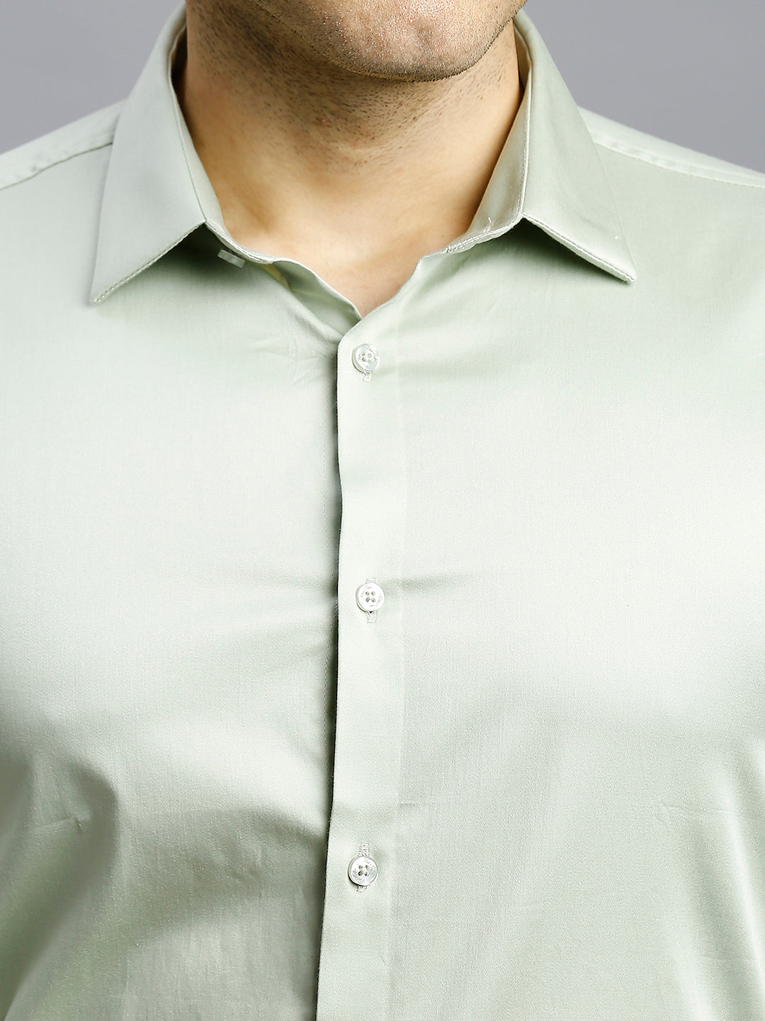 Pista Solid 60'S Satin Lycra Slim Fit Formal Full Sleeve Shirt