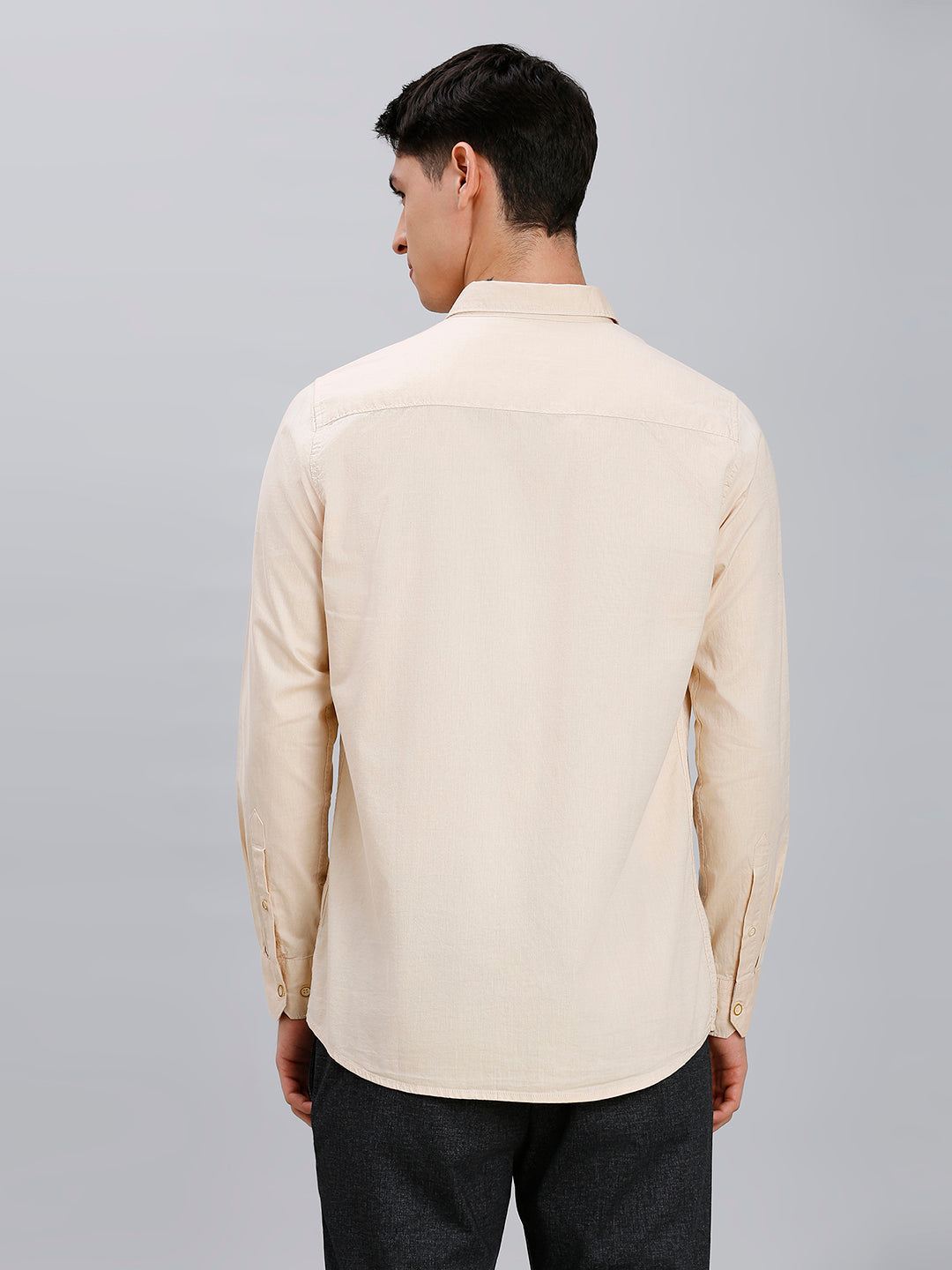 Biscuit Fil A Fil 100% Cotton Slim Fit Casual Full Sleeve Shirt