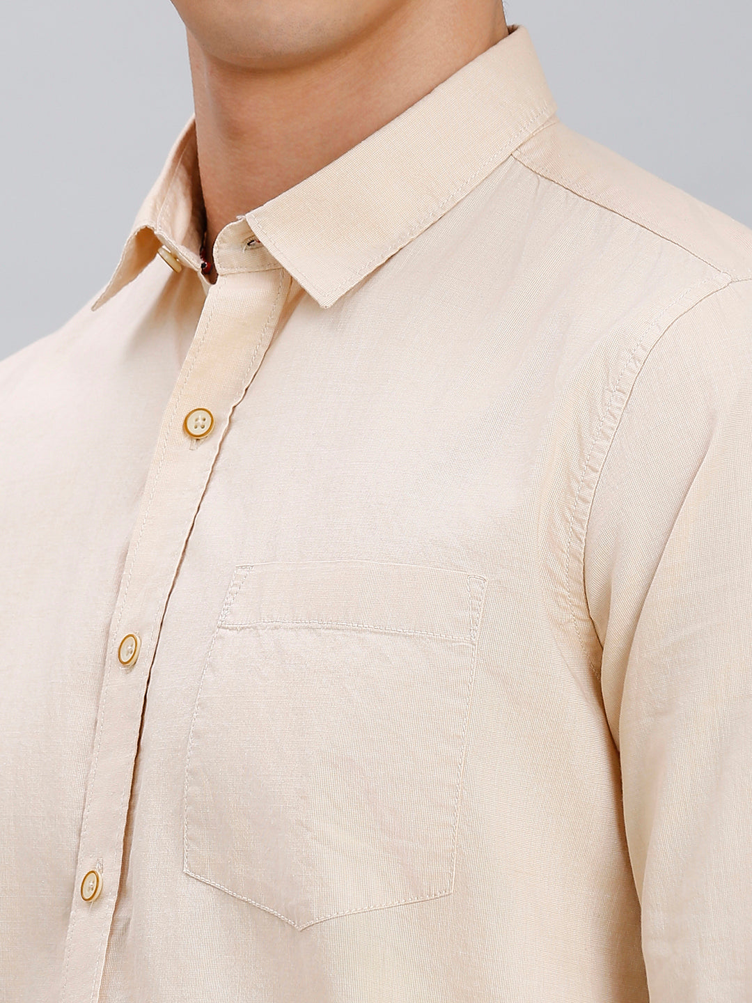 Biscuit Fil A Fil 100% Cotton Slim Fit Casual Full Sleeve Shirt