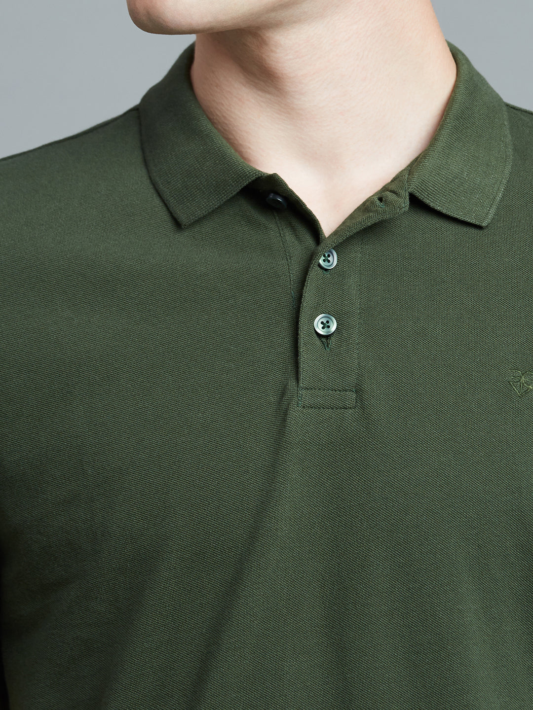 Bottle Green Pq Cotton Spandex Slim Fit Casual Half Sleeve T-Shirt