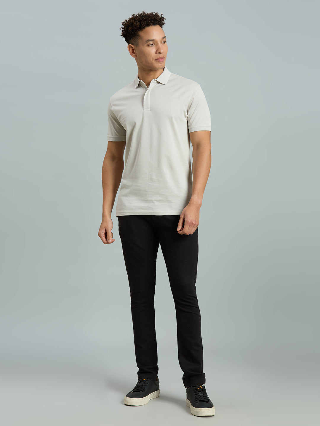 Ultimate Comfort Oyster Jacquard 100% Cotton Slim Fit Casual Half Sleeve T-Shirt