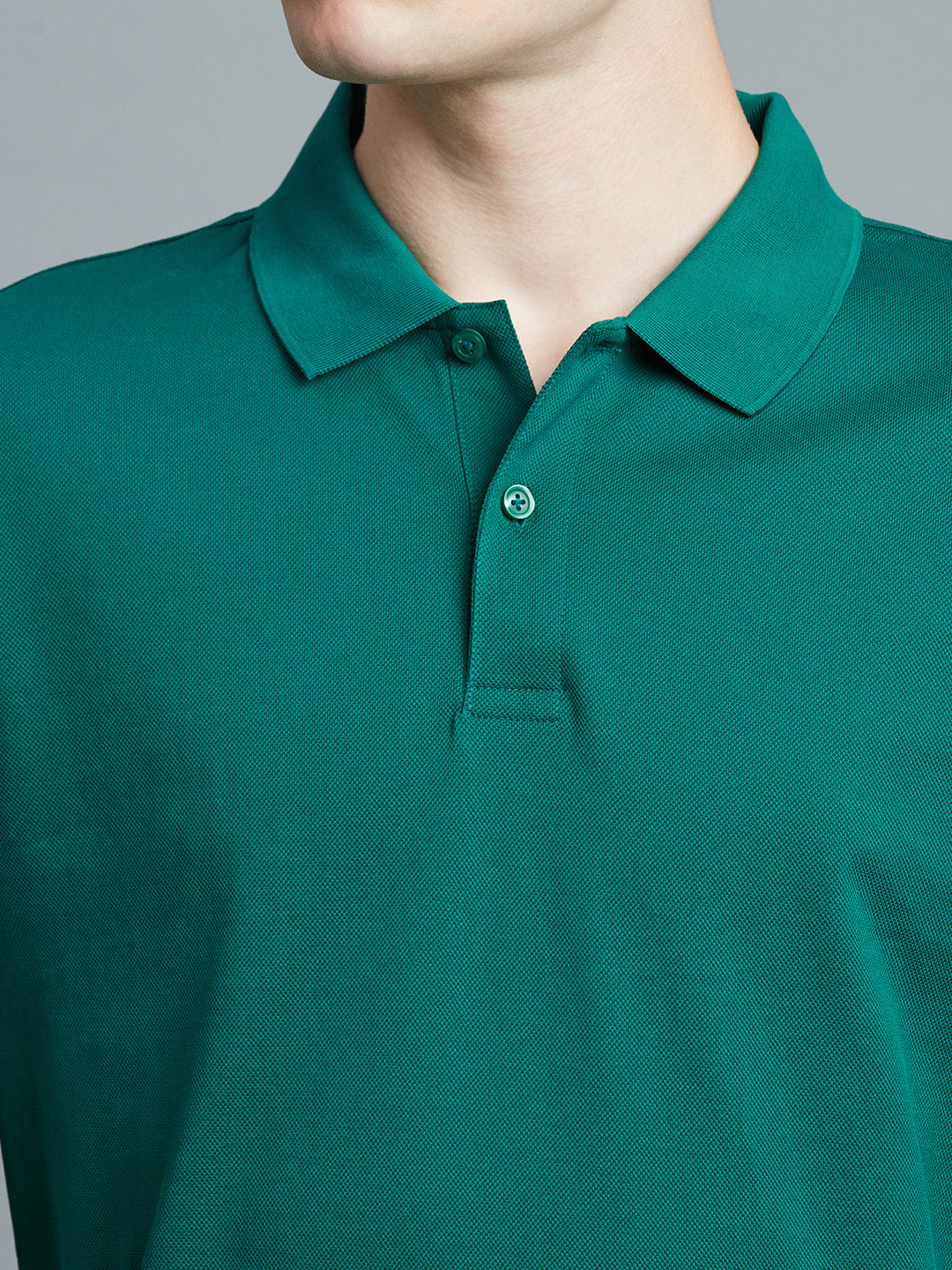 Dark Green Pq 100% Cotton Slim Fit Casual Half Sleeve T-Shirts