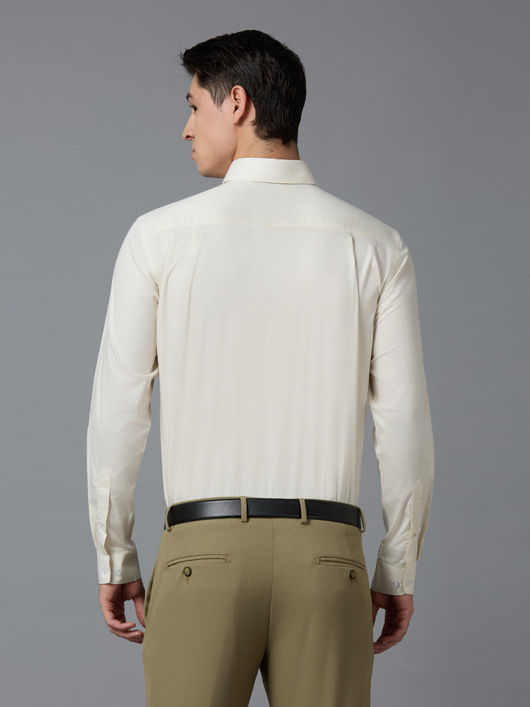 Fawn Solid 100% Cotton Regular Fit Formal Essential Full Sleeve Shirt