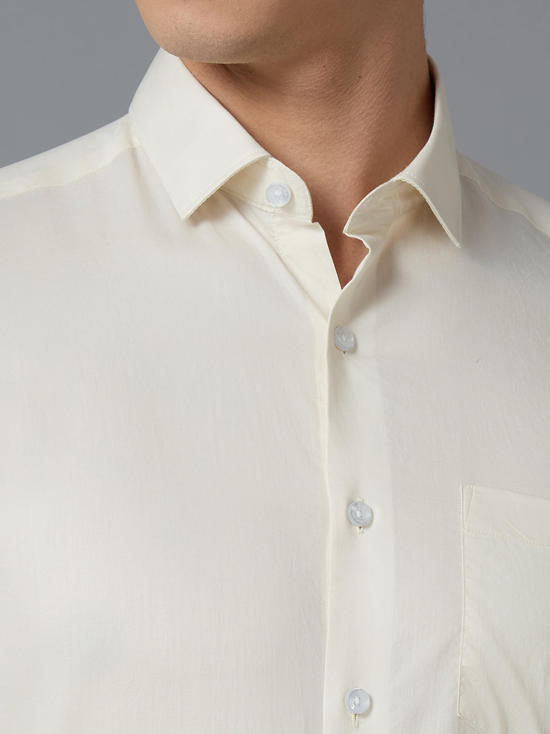 Fawn Solid 100% Cotton Regular Fit Formal Essential Full Sleeve Shirt