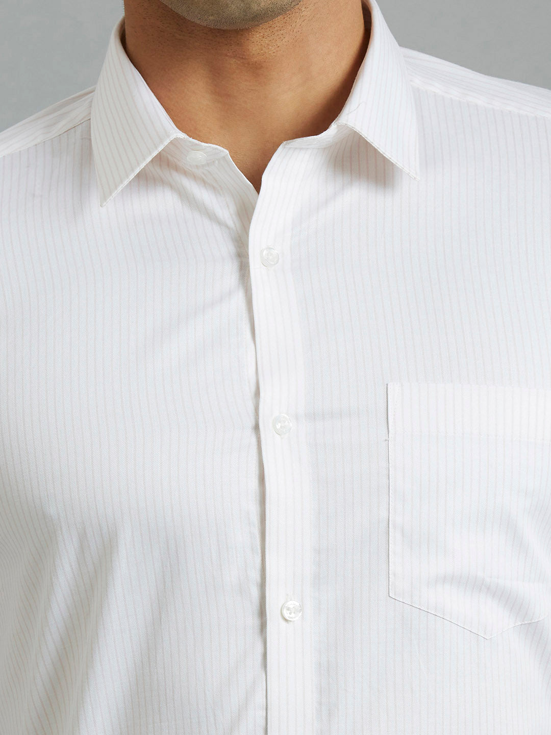 Pink Stripe 100% Cotton Regular Fit Formal Full Sleeve Shirt
