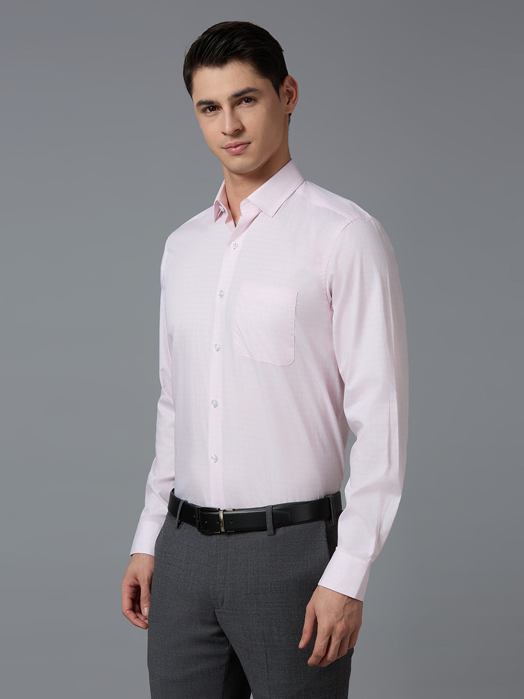 Pink Checks 100% Cotton Regular Fit Formal Essential Full Sleeve Shirt