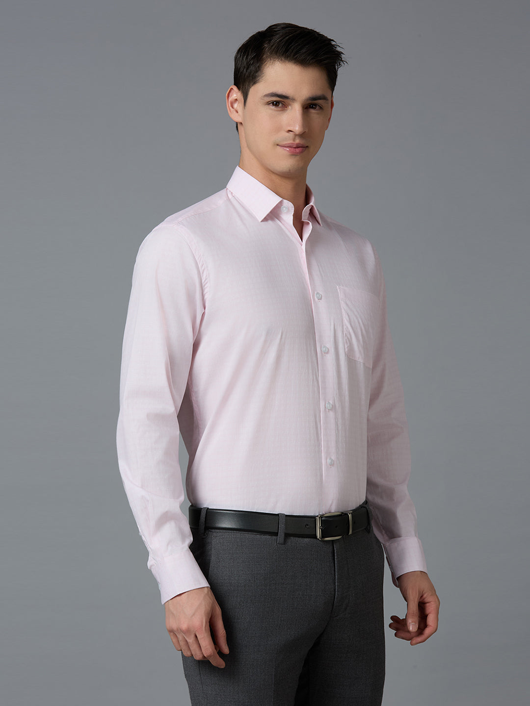 Pink Checks 100% Cotton Regular Fit Formal Essential Full Sleeve Shirt