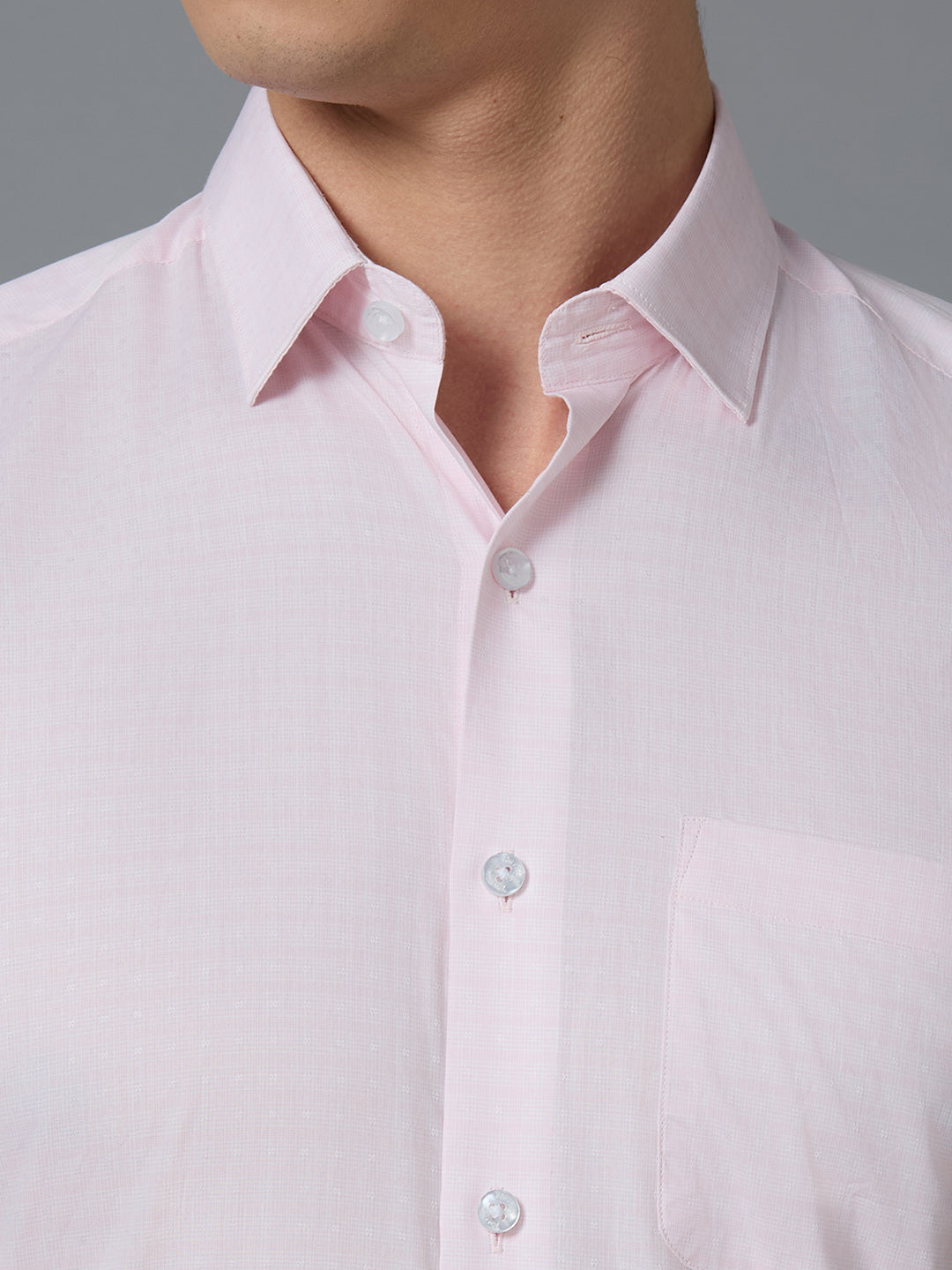 Pink Checks 100% Cotton Regular Fit Formal Essential Full Sleeve Shirt