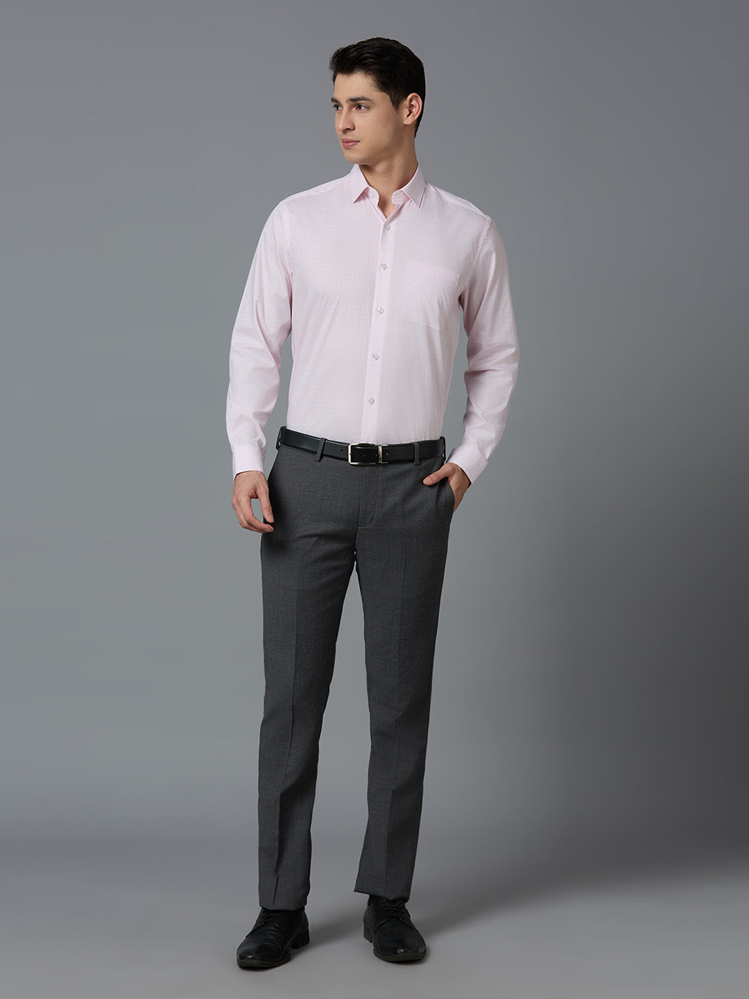 Pink Checks 100% Cotton Regular Fit Formal Essential Full Sleeve Shirt