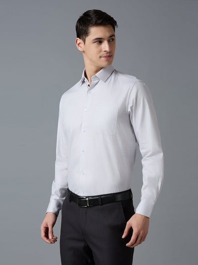 Men's Pure Cotton Dobby Y/D Dobby Y/D Regular Fit Full Sleeve Formal Shirt - Green