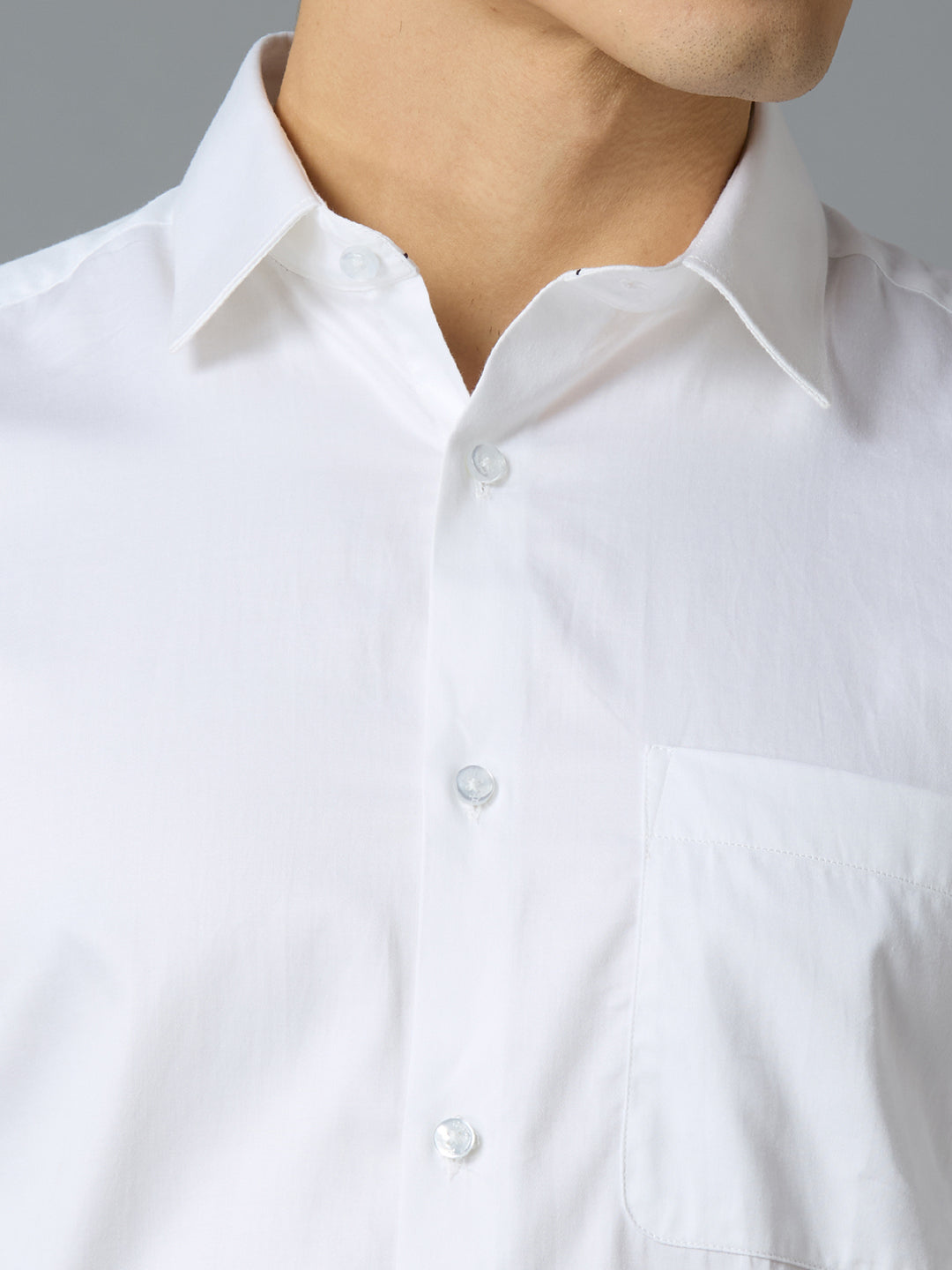 White Solid 100% Cotton Slim Fit Celebrate Full Sleeve Shirt